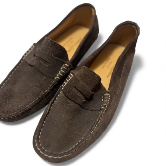 Fusaro Antonio Suede Brown Penny Loafers Sz 42 US 9 Men’s shoes main image 8